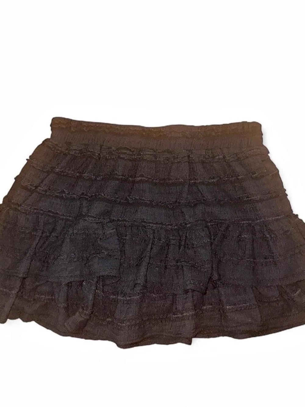 Together Billabong New Jersey Sofia Frill Skirt Ruffled Mini Skirt in Black Size